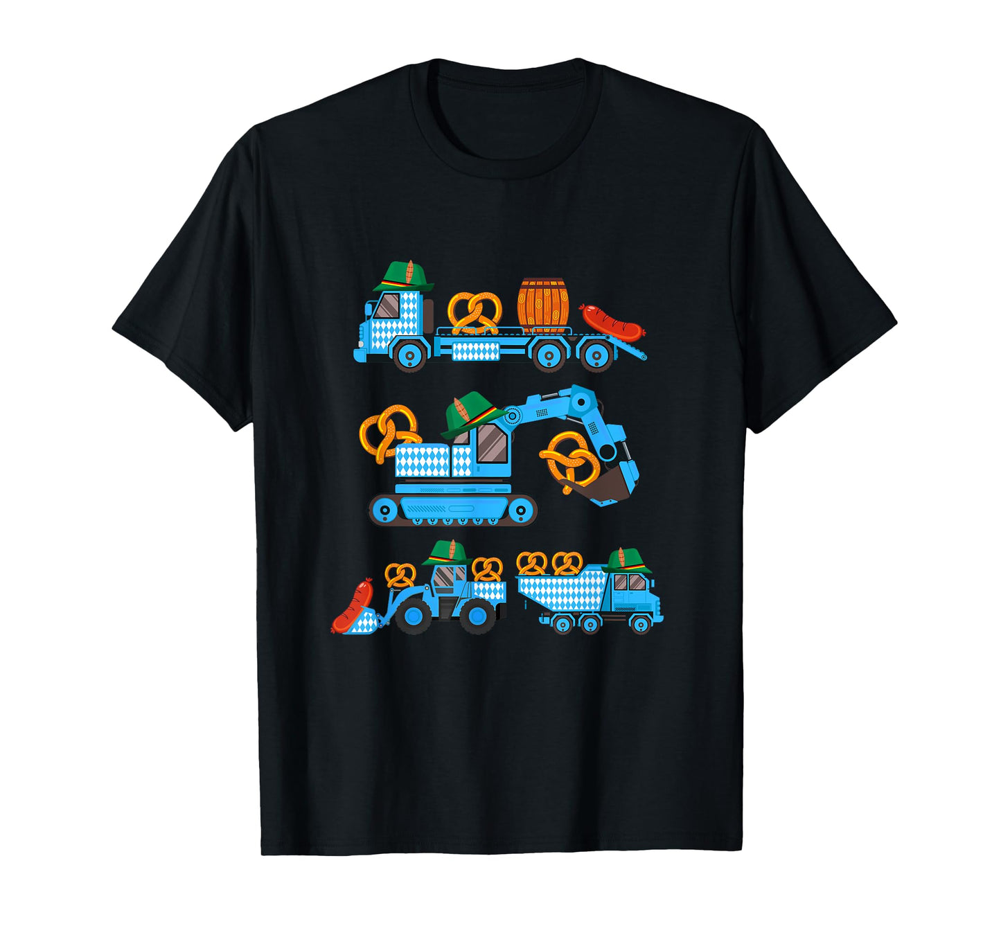 Oktoberfest Construction Vehicles German Costume Boys Kids T-Shirt
