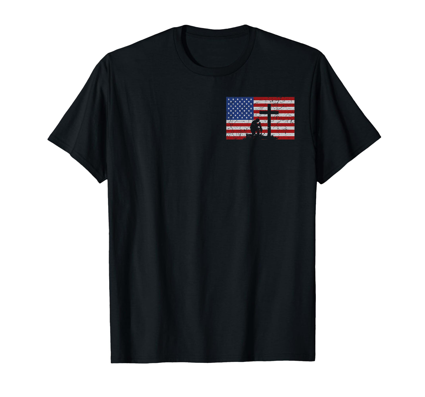 Stand for The Flag I Kneel for The Cross - Front & Back T-Shirt