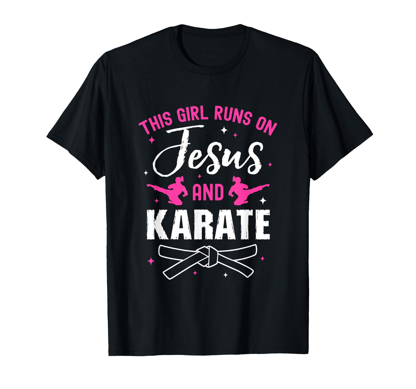 Funny Karate Design For Women Girls Karate Black Belt T-Shirt
