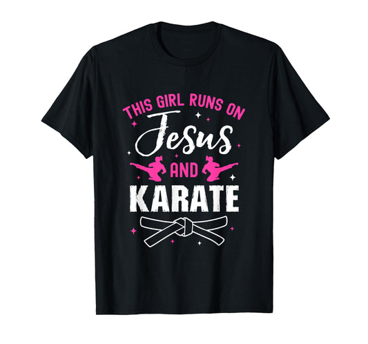 Funny Karate Design For Women Girls Karate Black Belt T-Shirt