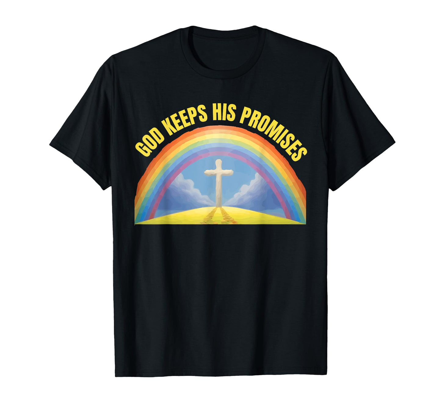 Christian Religious Faith Rainbow God Keeps His Promises T-Shirt