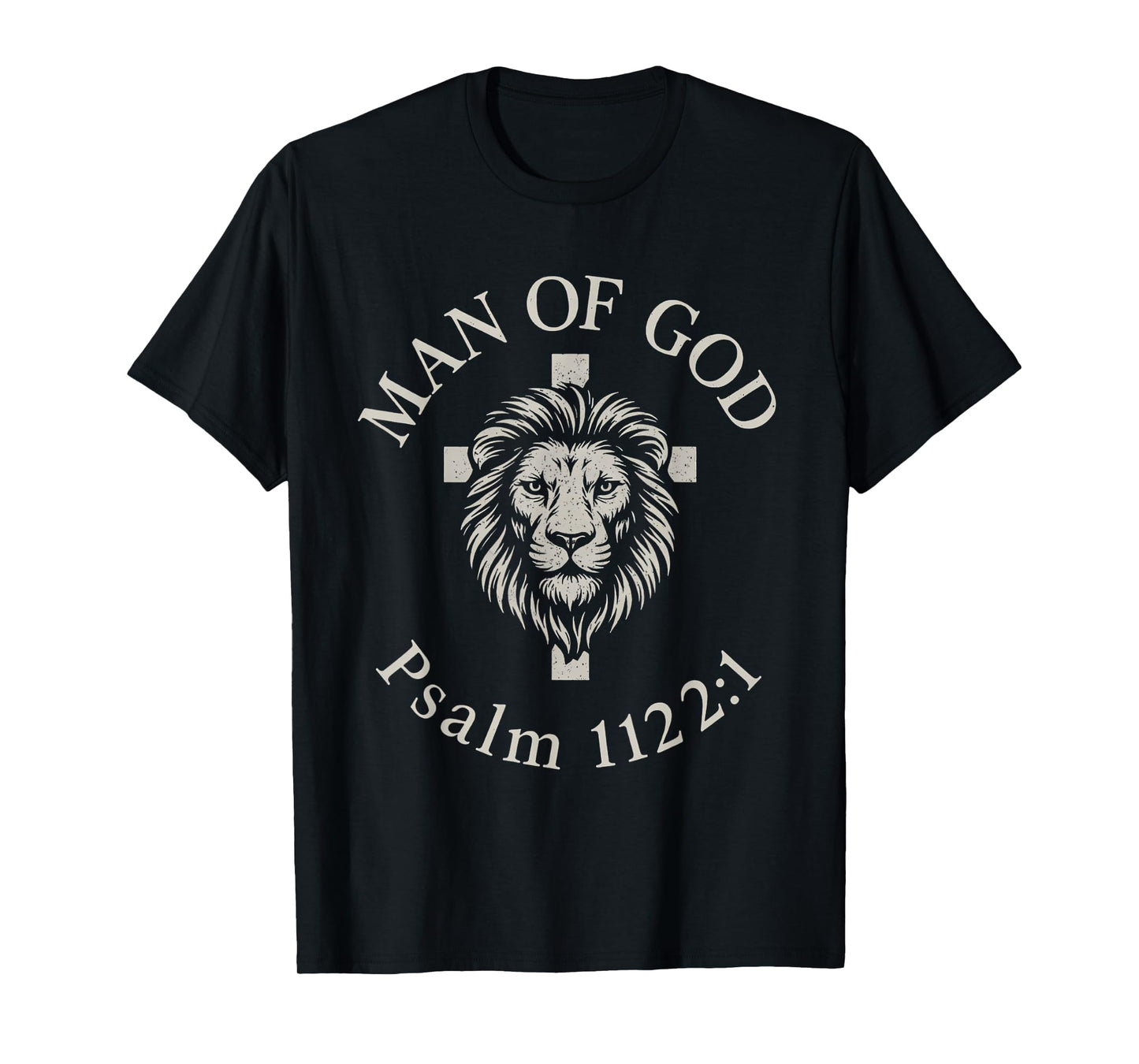 Man of God Psalm 112:1 Lion Christian T-Shirt
