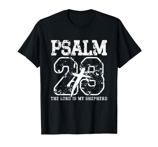 Retro Psalm 23 The Lord is My Shepherd Christian Faith T-Shirt