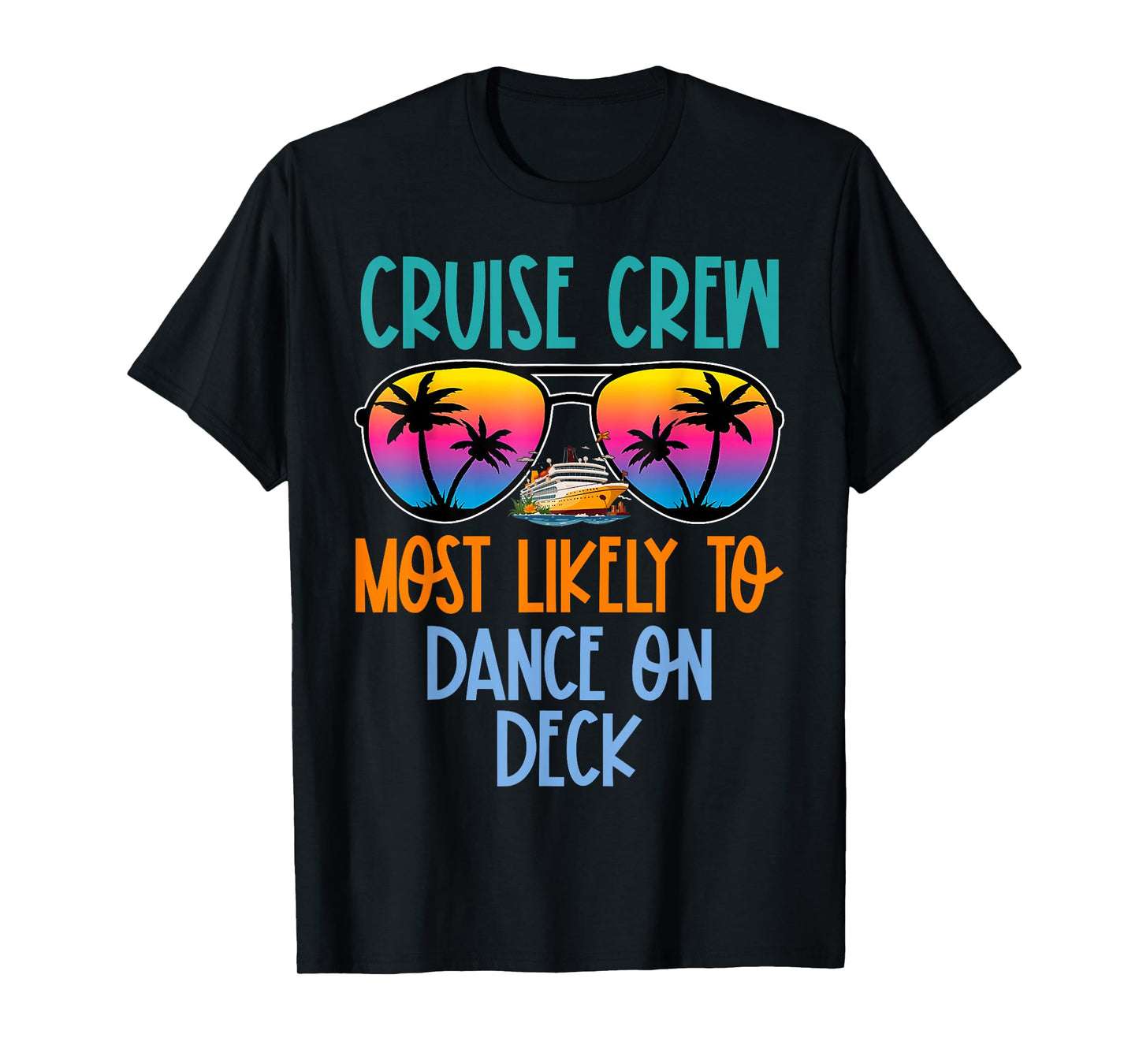 Cruise Crew Most Likely to Dance On Deck Retro T-Shirt