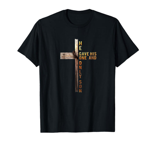 Christian Cross Bible John 3:16 Reflection 0L3Q48 T-Shirt