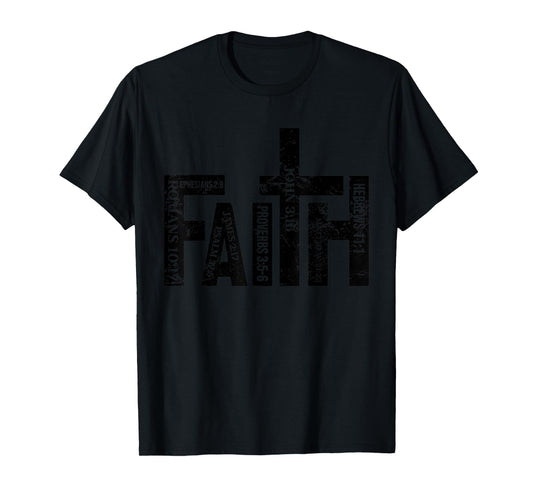 Retro Faith Christian - Faith Based Bible Verse Religious T-Shirt