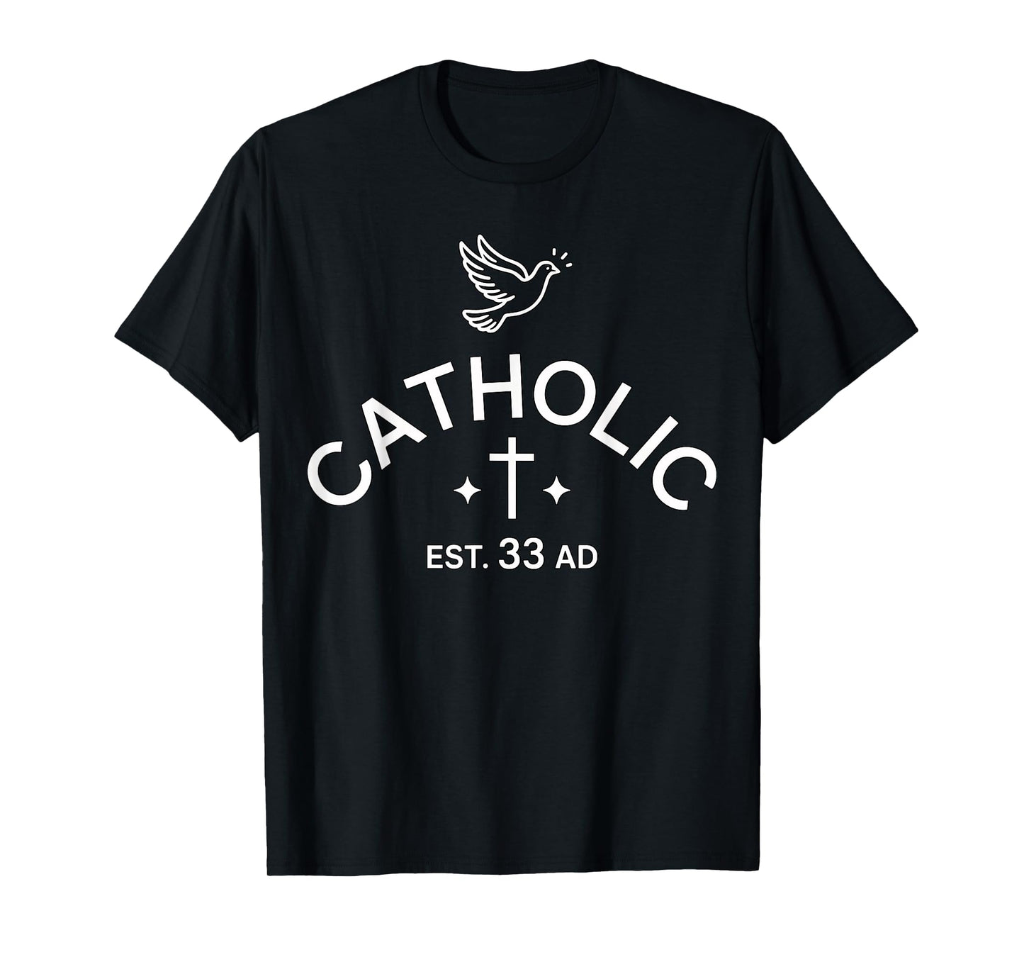 Catholic Established 33 AD Christian Faith Cross T-Shirt