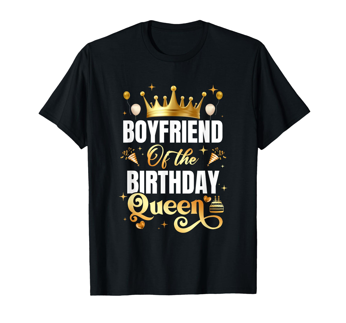 Boyfriend Of The Birthday Queen Funny Matching Birthday T-Shirt