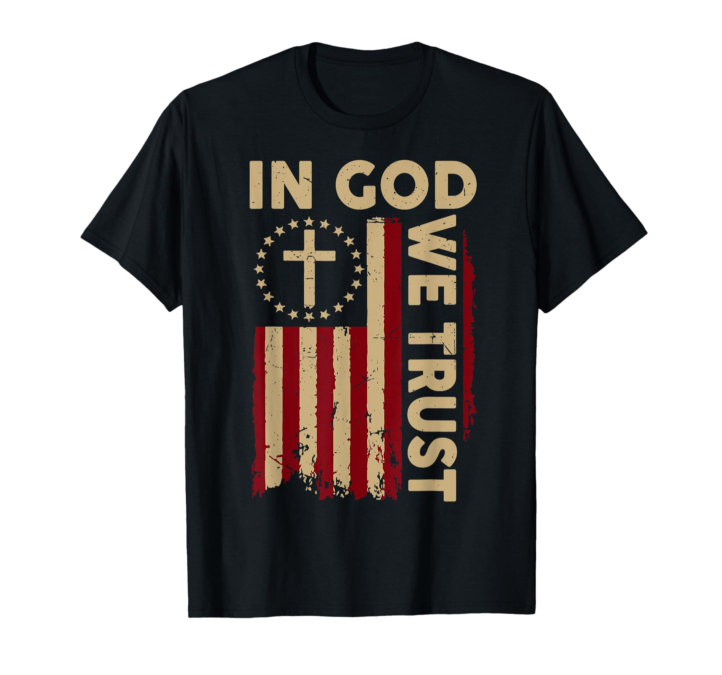 Men In God We Trust 4th July Christian Son Toddler Patriotic T-Shirt