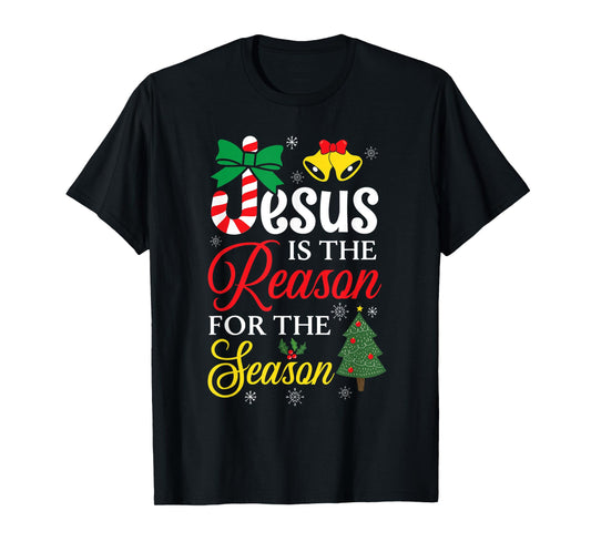 Jesus Is The Reason For The Season Christian Christmas Fan T-Shirt