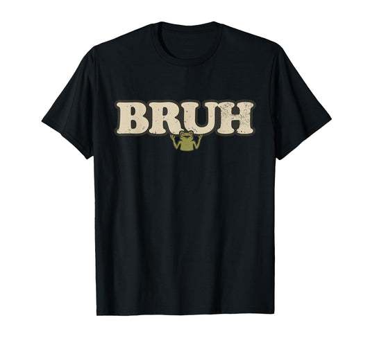 Funny Vintage Frog Attitude Meme - Bruh Frog T-Shirt