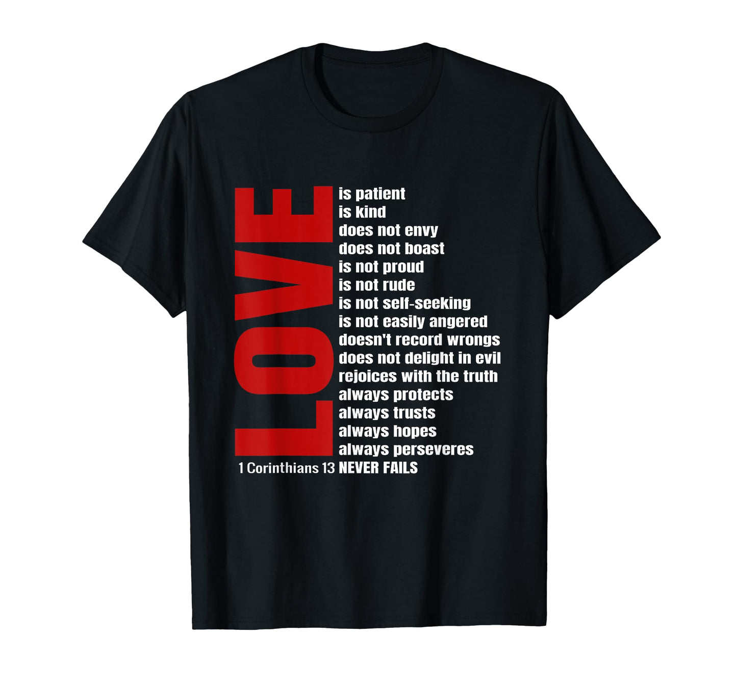 Love Is Patient 1 Corinthians 13 Bible Verse T Shirt T-Shirt
