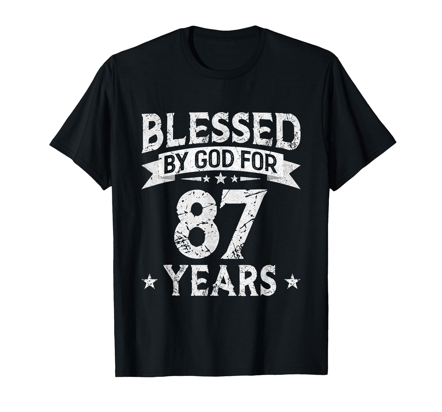 Blessed By God For 87 Years Old 87th Birthday Gifts For Men T-Shirt