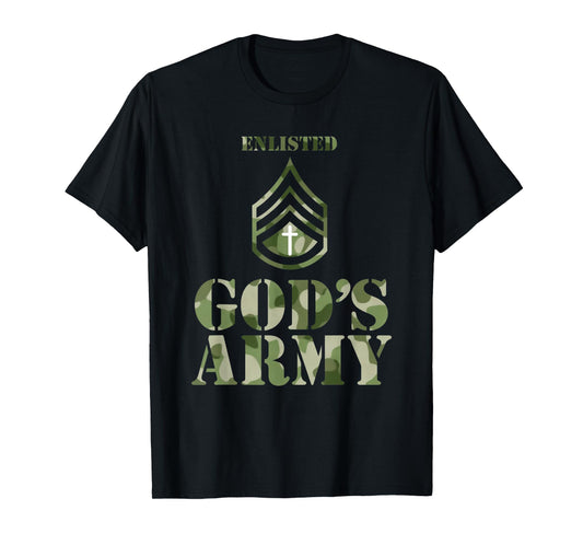 Enlisted in God's Army - Christian T-Shirt