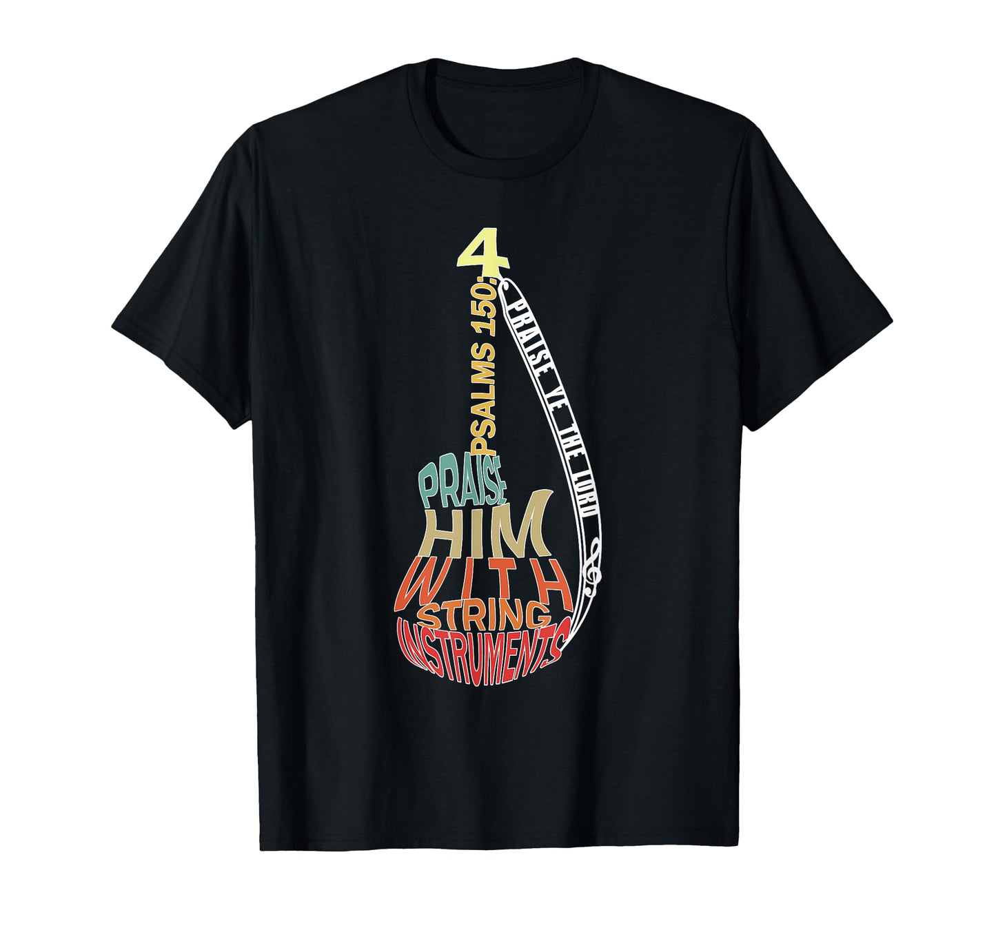 Christian Music Shirts for Men | Praise Him Bass Player T-Shirt