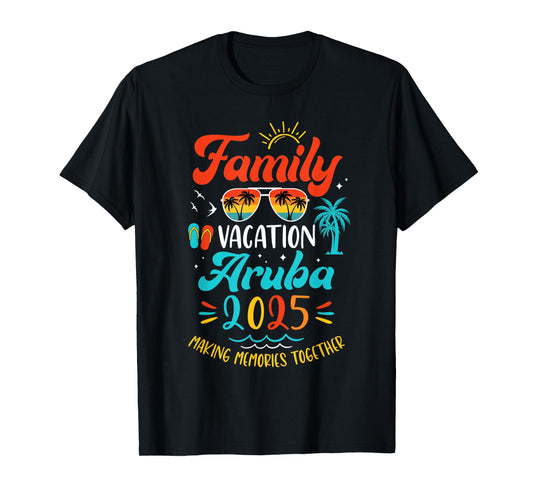 Family Vacation 2025 Aruba Matching Summer Vacation T-Shirt