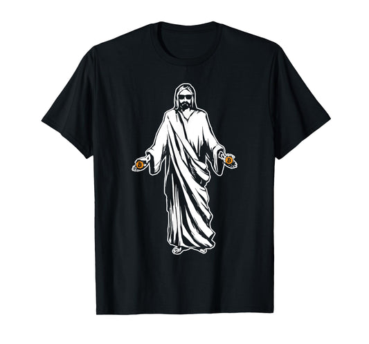 Jesus Bitcoin Funny Cryptocurrency Digital Currency T-Shirt T-Shirt
