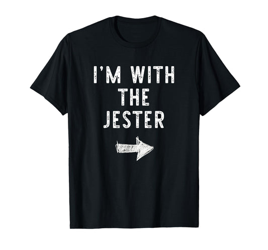 I'm With The Jester Costume Halloween Matching Couple T-Shirt