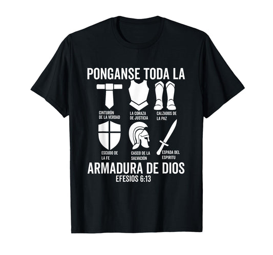 Camiseta cristiana espanol Efesios 6:13 Spanish Christians T-Shirt