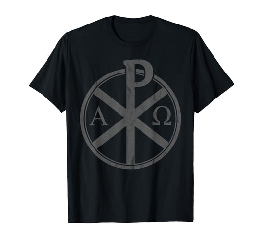 The Chi-Rho Cross - Jesus Christ Symbol - v4 Vintage T-Shirt