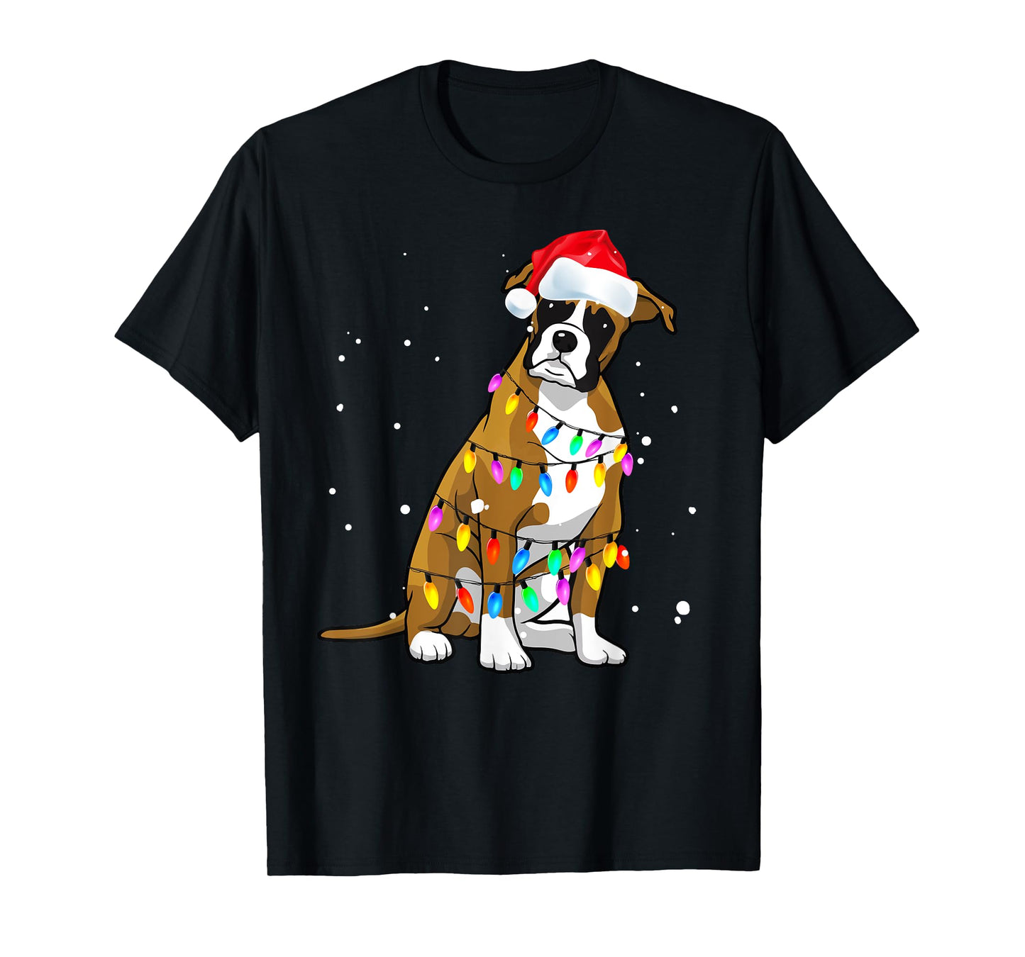 Boxer Christmas T-Shirt Boxer Dog Christmas Shirt Gift Men Women Kids T-Shirt