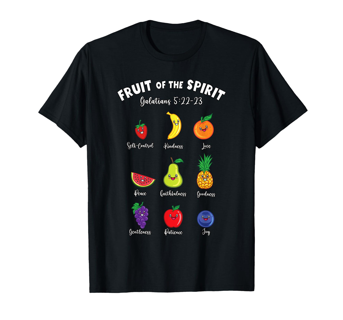 Fruits of the Spirit Galatians Christian Bible Jesus Faith T-Shirt