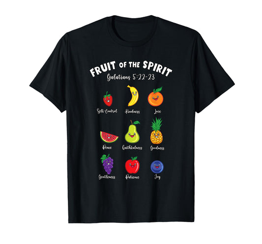 Fruits of the Spirit Galatians Christian Bible Jesus Faith T-Shirt
