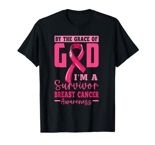 by Grace of God Breast Cancer Survivor T-Shirt