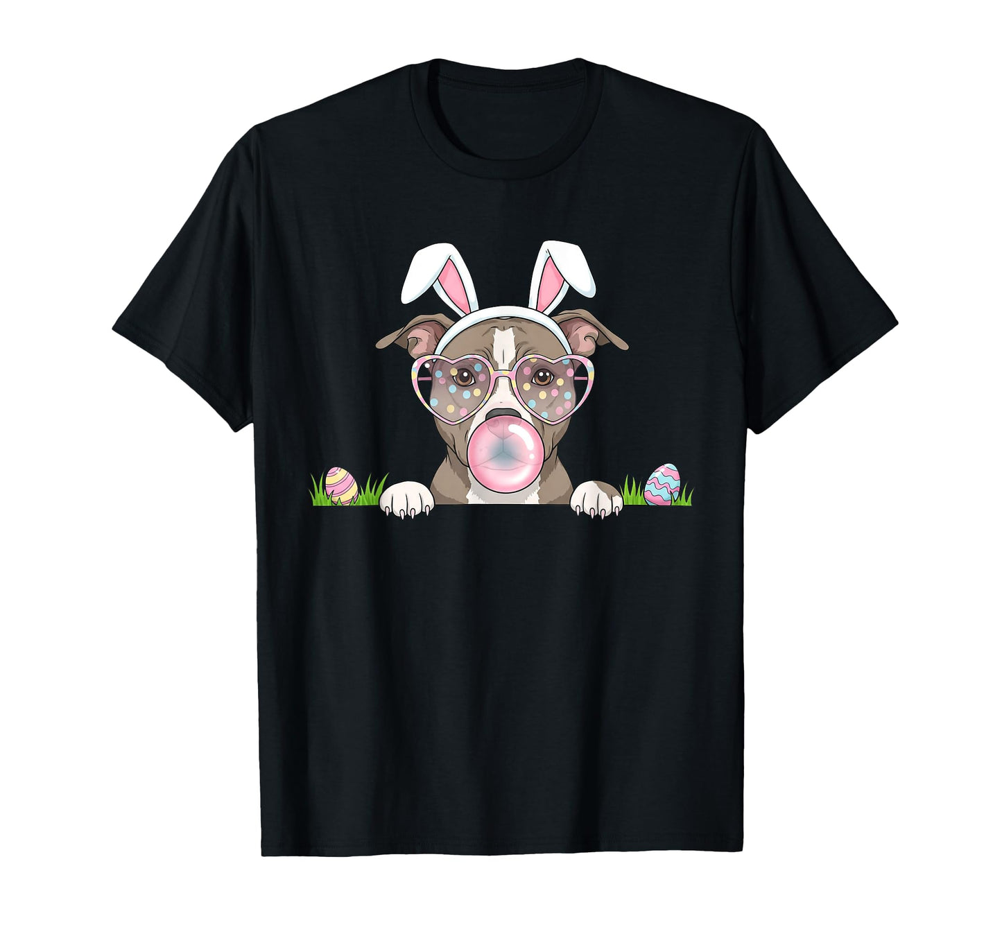 Pitbull Bunny Bubble Gum Easter Day Womens Mens Kids T-Shirt
