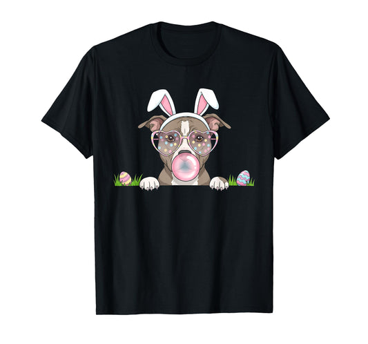 Pitbull Bunny Bubble Gum Easter Day Womens Mens Kids T-Shirt