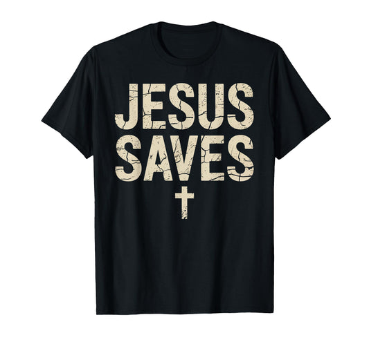 Jesus Saves Cross Christian Religious Faith Mens T-Shirt