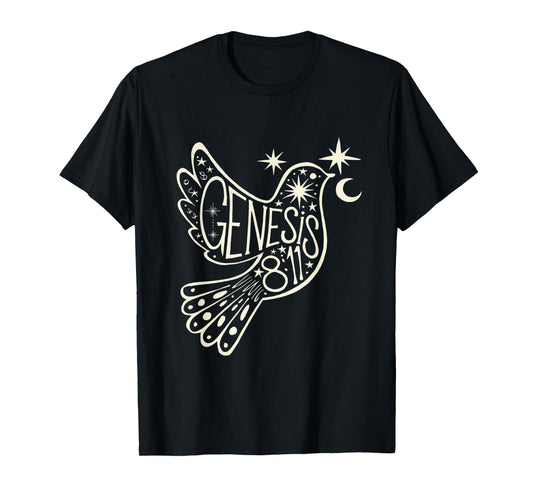 Genesis 8:11 Inspirational Christian Scripture Verse Design T-Shirt