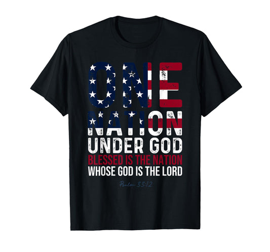 One Nation Under God Blessed Is The Nation Whose God T-Shirt