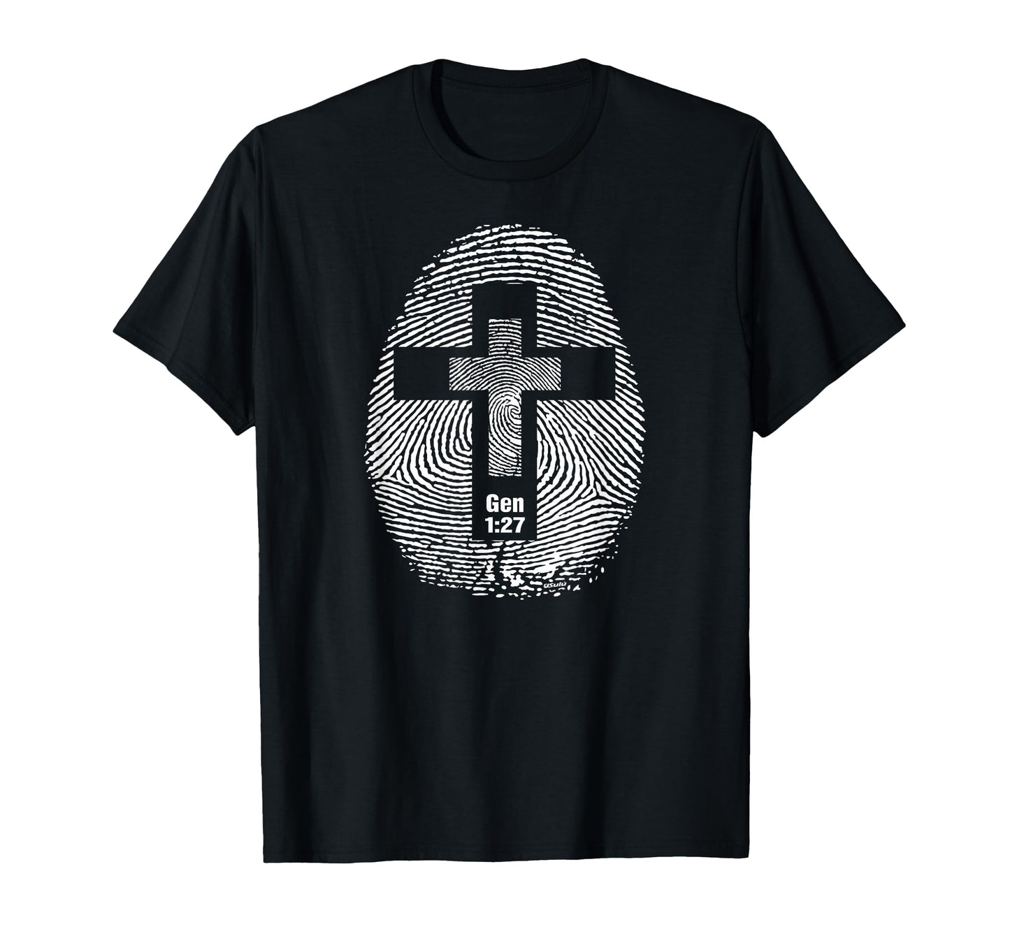 FINGERPRINT AND CROSS Design Christian-inspired ideas T-Shirt
