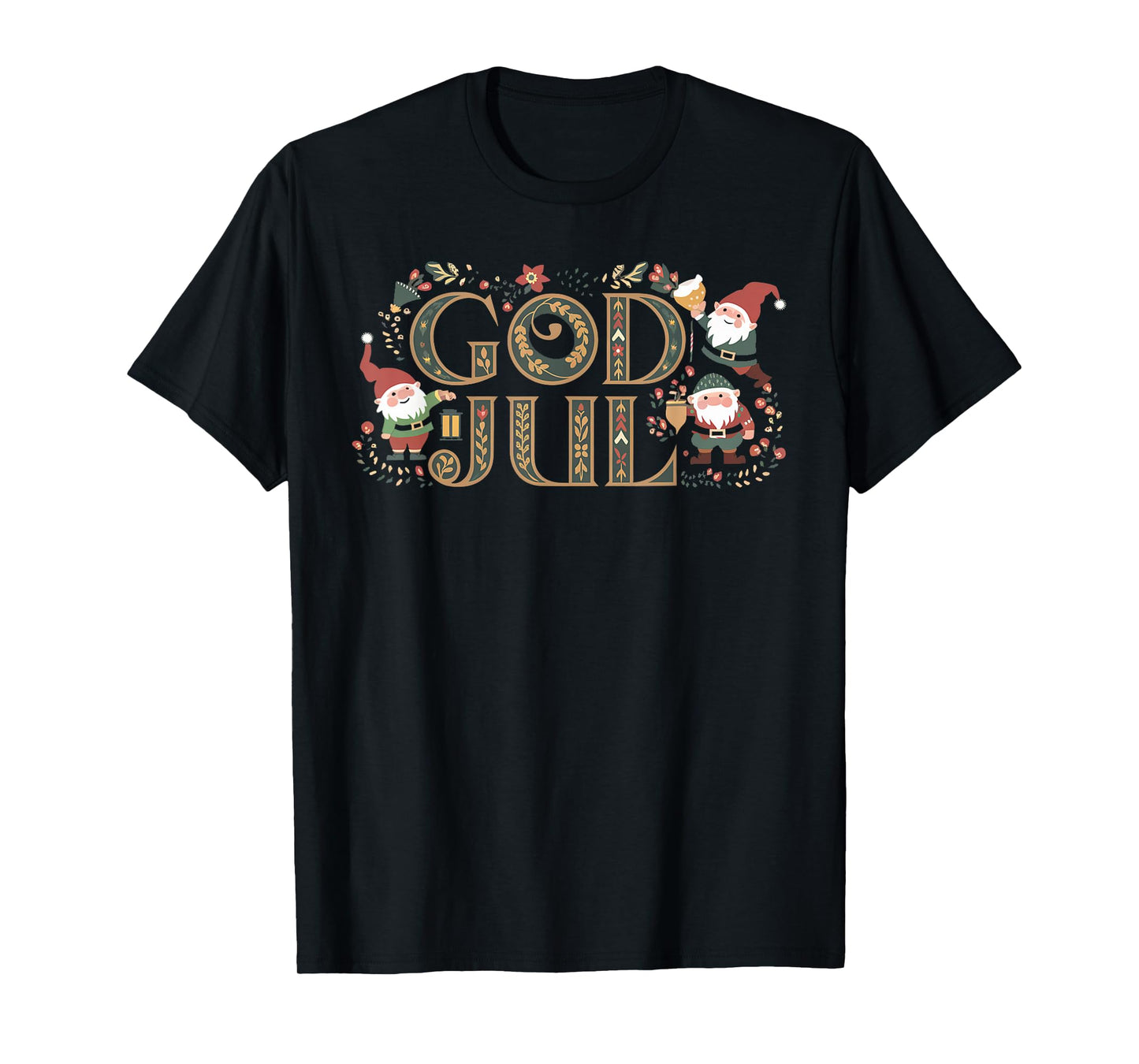 God Jul Merry Christmas Norwegian Swedish Scandinavian T-Shirt