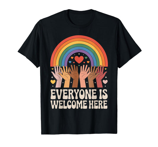 Everyone Is Welcome Here Idaho Teacher Equality Inclusion T-Shirt