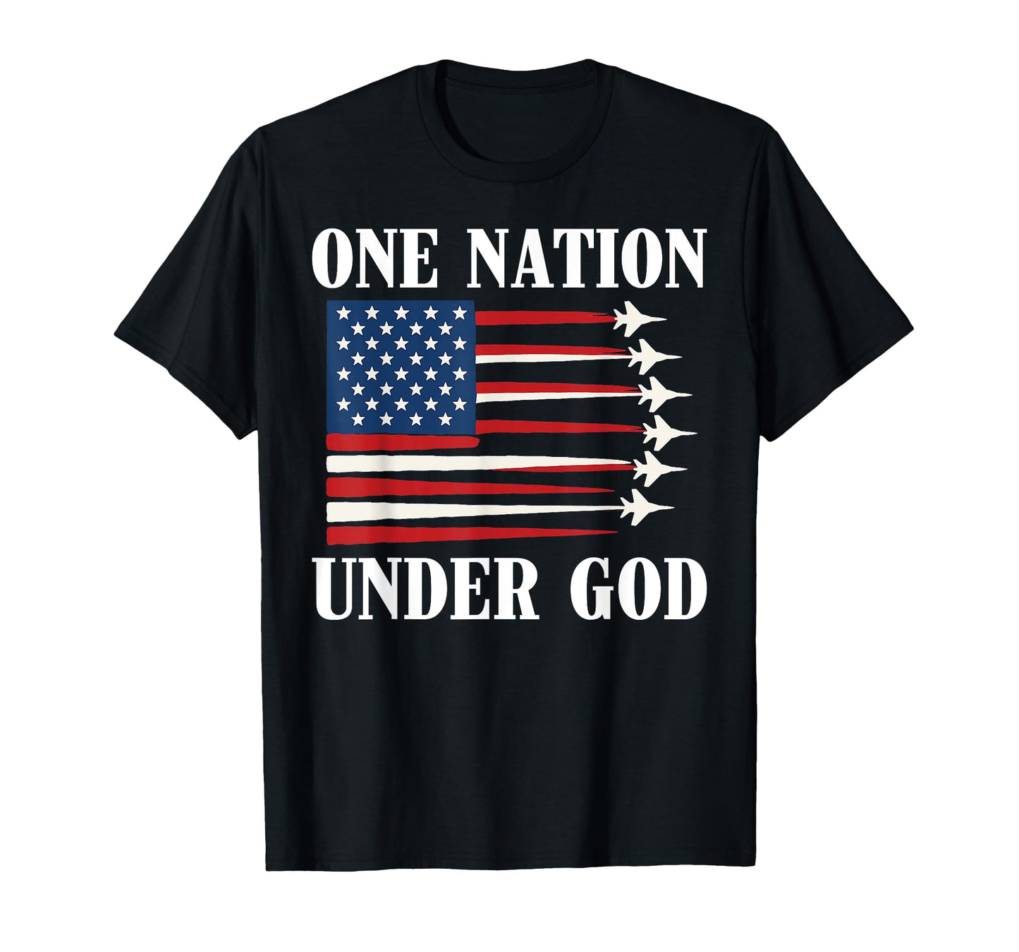 One Nation Under God Patriotic Pride Military Veterans T-Shirt