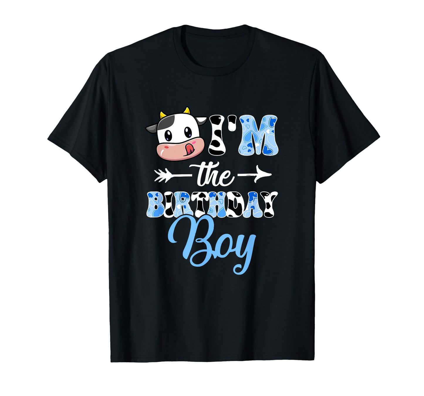 I'm The Birthday Boy Farm Cow 1St Birthday Boy T-Shirt