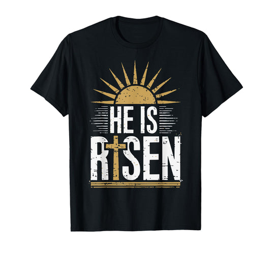 He Is Risen Christian Easter Men Women Toddler Boy Jesus T-Shirt