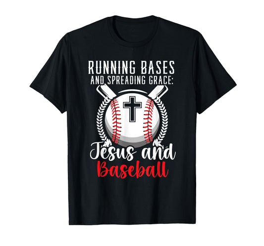 Baseball And Jesus Christian Baseball Player Religious T-Shirt