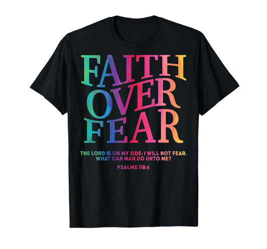 Faith Over Fear Christian Jesus Toddler God Son Sister Boys T-Shirt