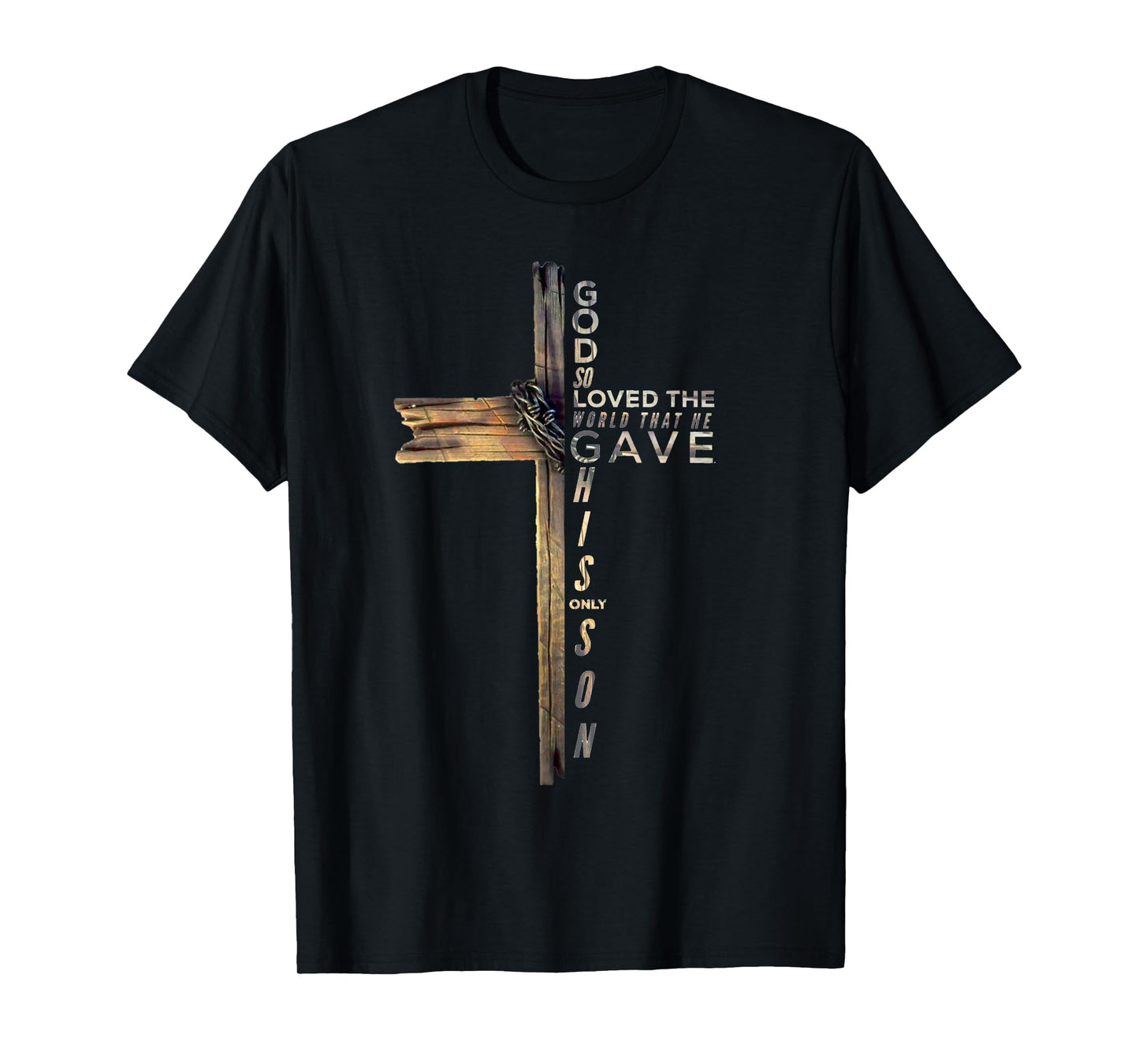 John 3:16 Christian Cross Bible 2025 Update T-Shirt