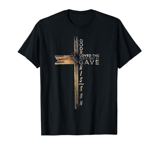 John 3:16 Christian Cross Bible 2025 Update T-Shirt
