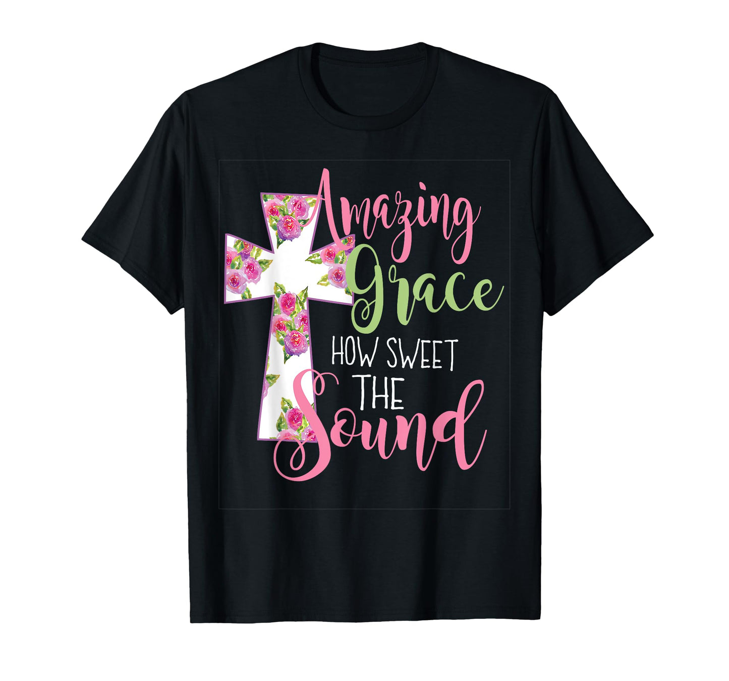 Amazing Grace Cross Tshirt Christian Tshirt Gift for T-Shirt