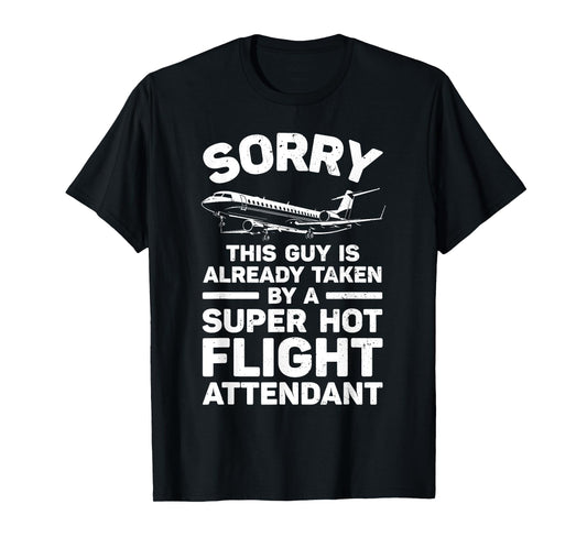 Flight Attendant Art For Men Stewardess Flight Attendant T-Shirt