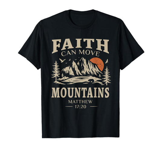 Lift My Eyes to the Mountains – Psalm 121 Faith Design T-Shirt