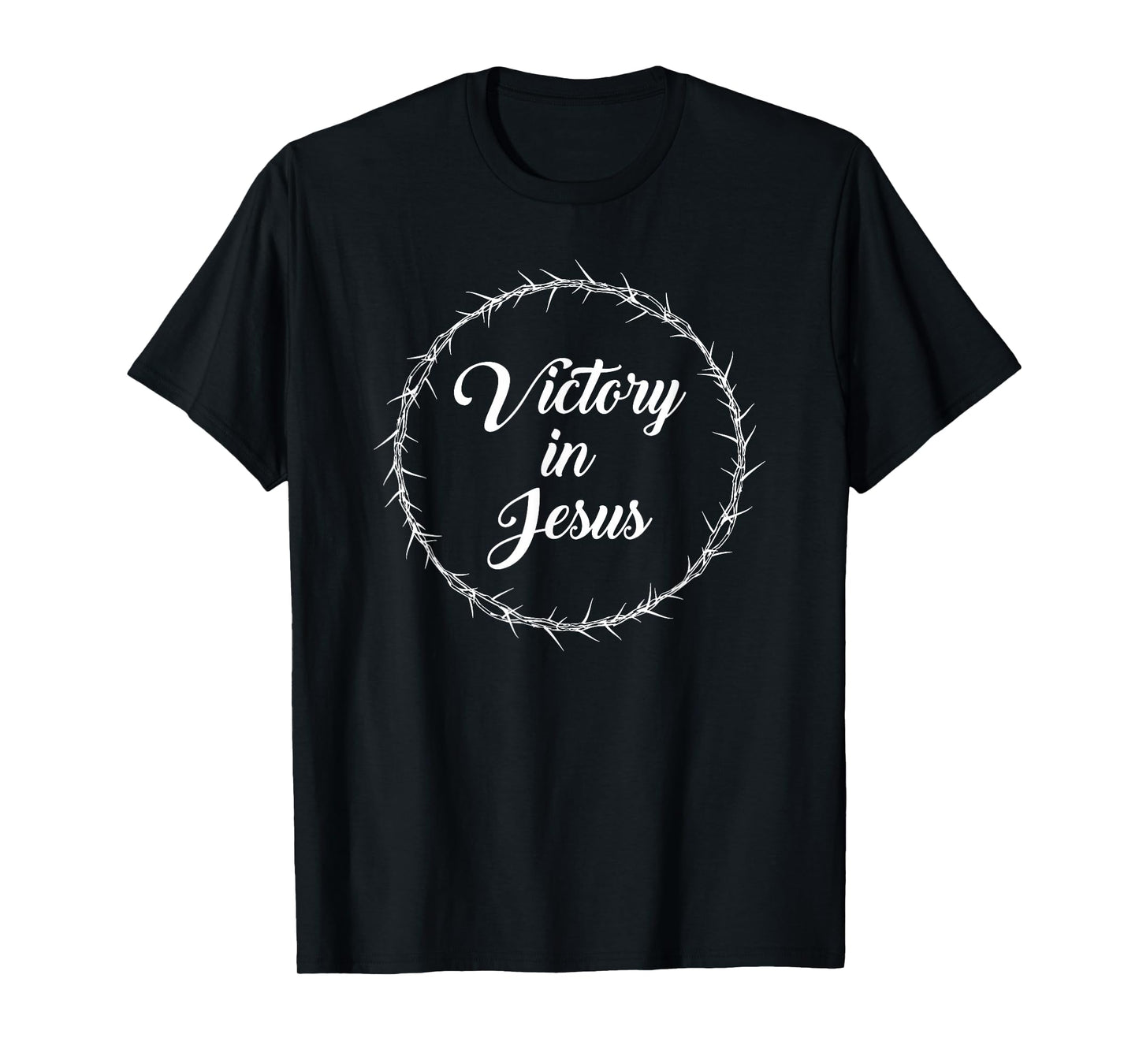 Victory in Jesus – Passover Easter Crown Thorns Praise Red T-Shirt