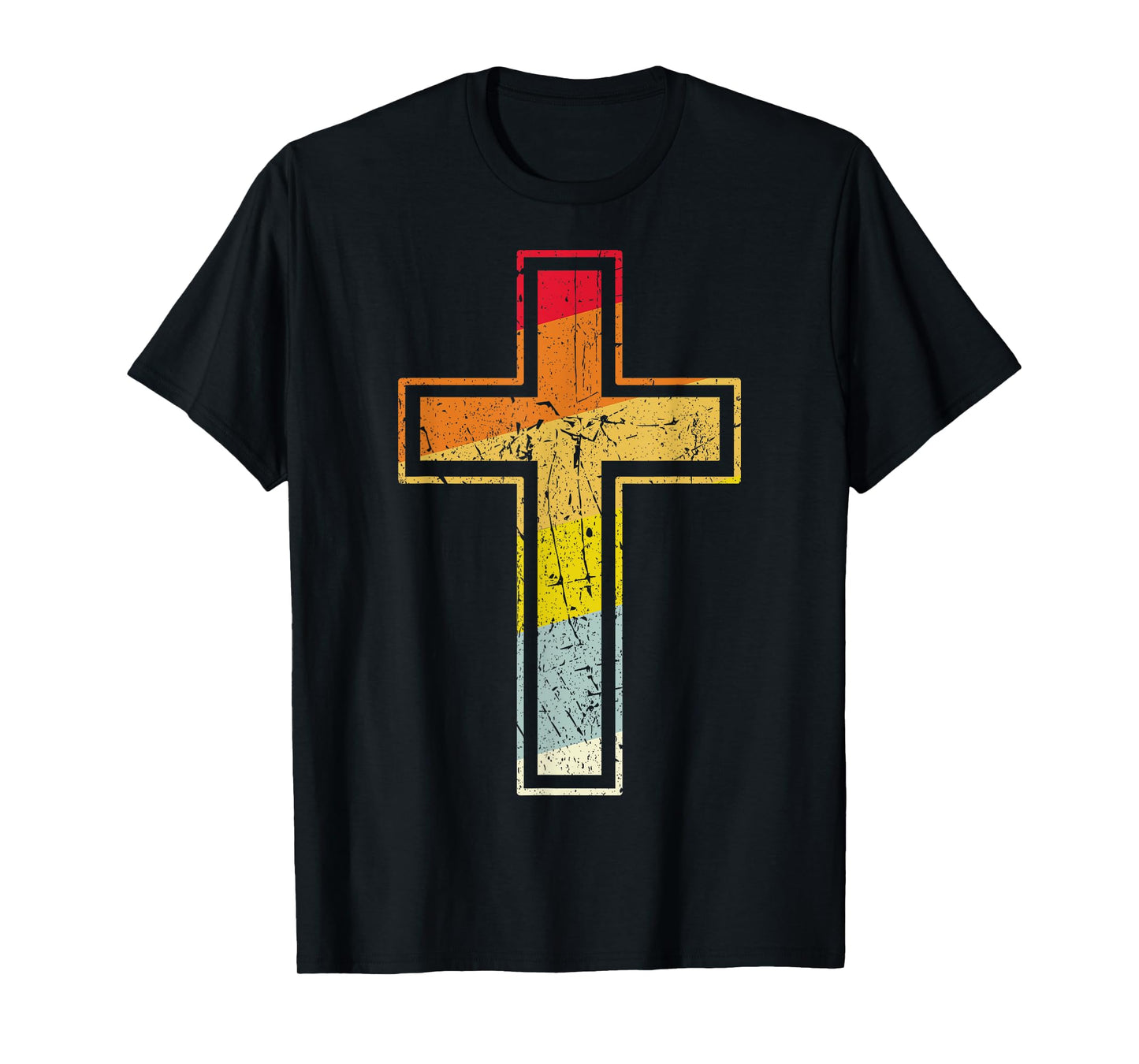 Retro cross vintage Jesus cross gift idea T-Shirt