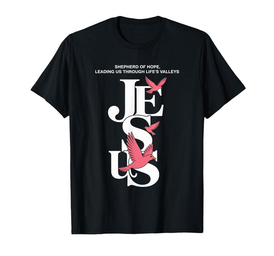 Jesus Hope & Pink Doves Christian Streetwear T-Shirt