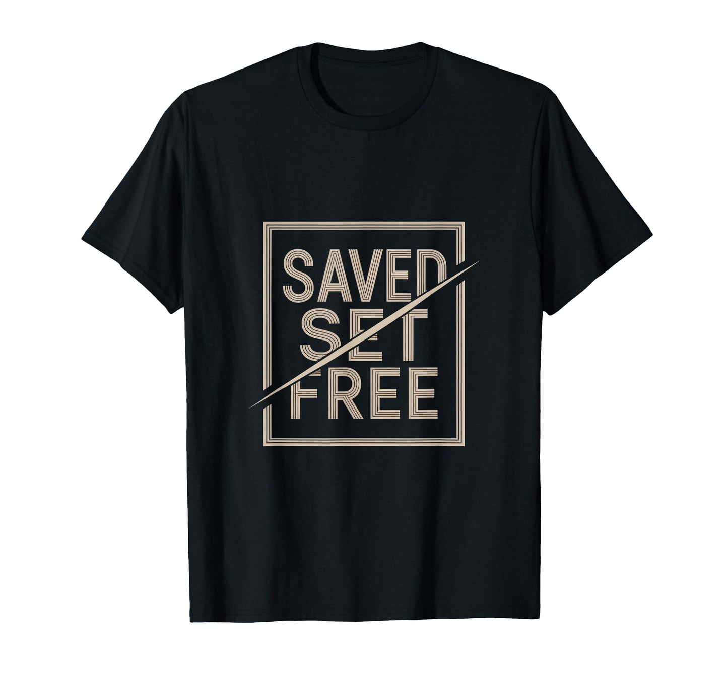 Saved Set Free Christian Faith Scripture Verse T-Shirt